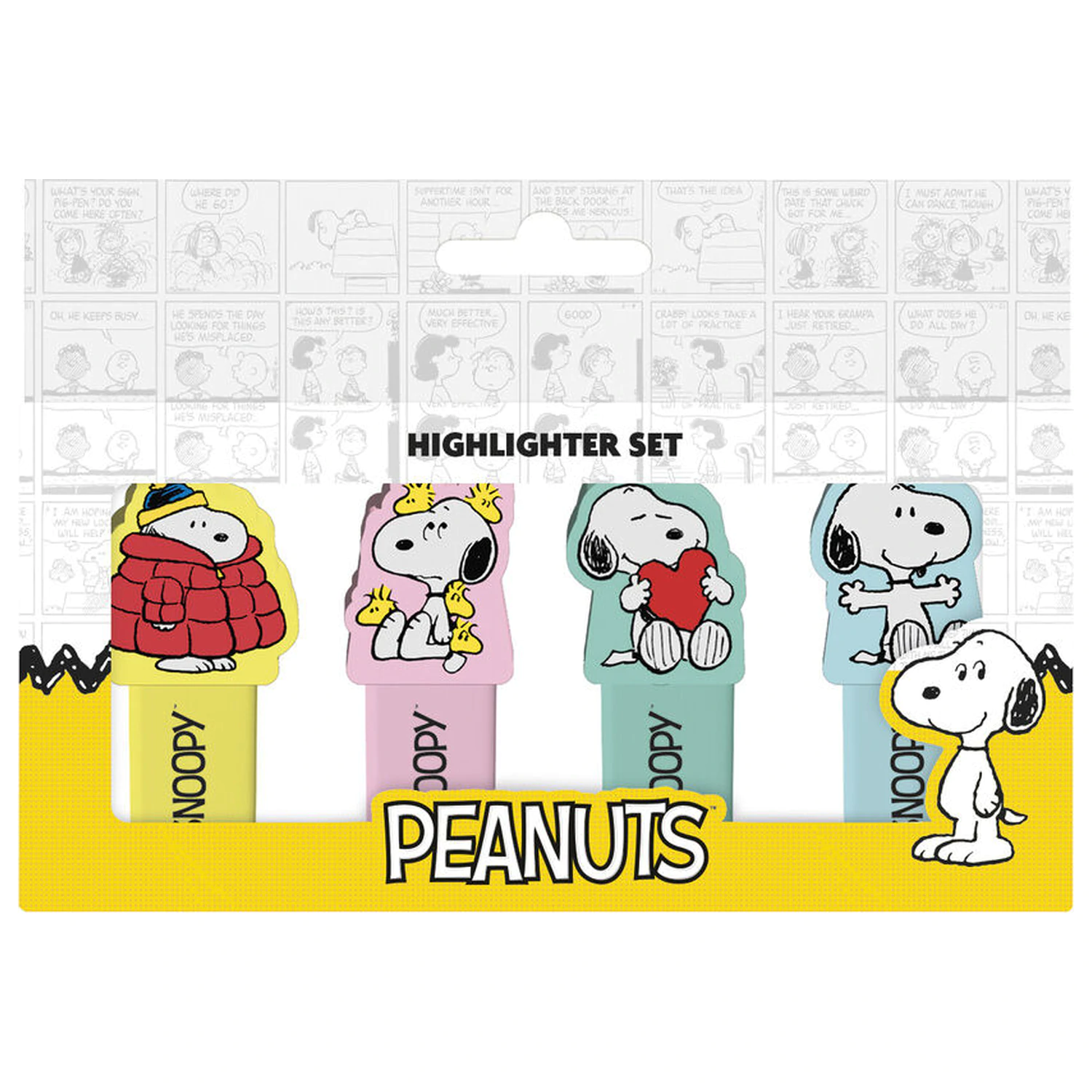 Snoopy Peanuts set od 4 markera s topperom fotografija proizvoda