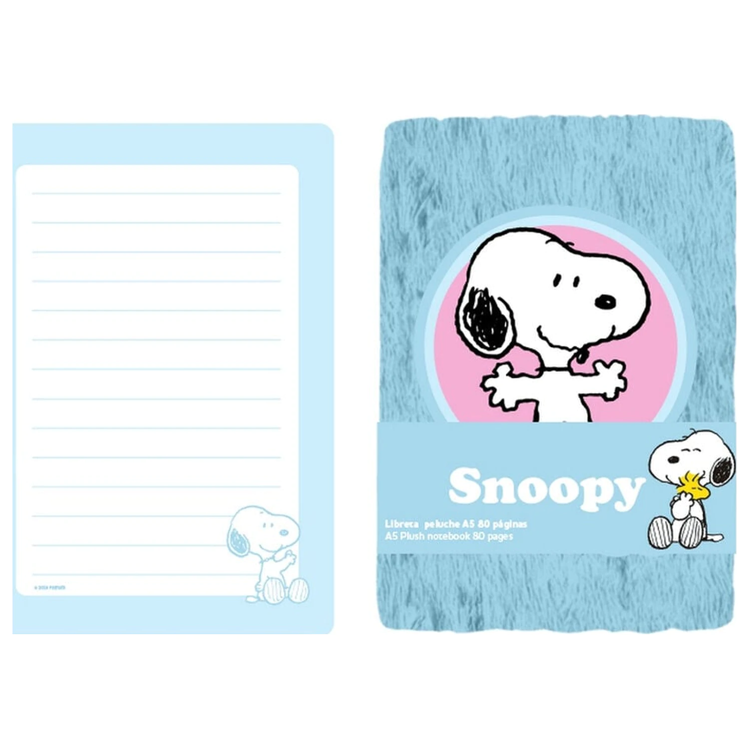 Snoopy Peanuts A5 plišana bilježnica fotografija proizvoda