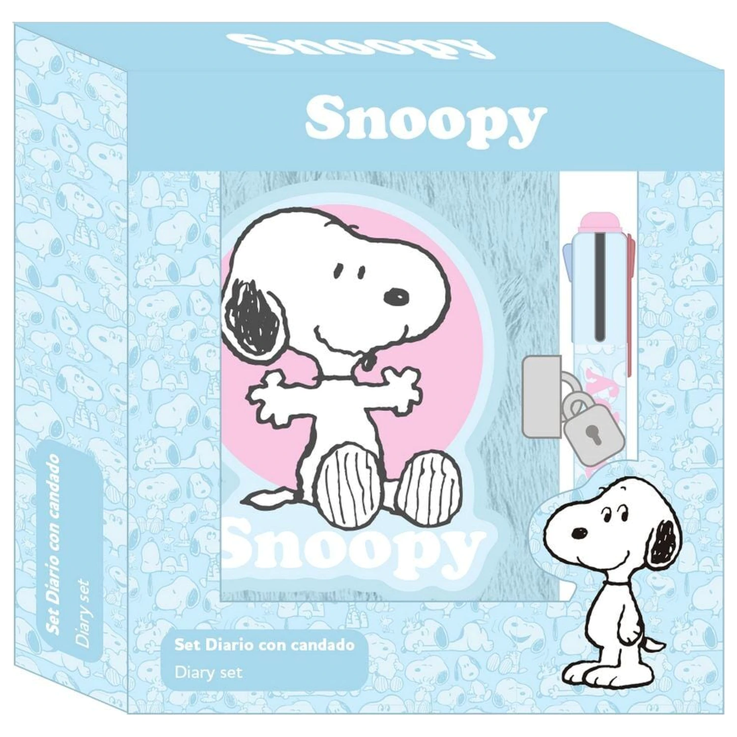 Snoopy Peanuts Dnevnik + kemijska olovka u 4 boje fotografija proizvoda