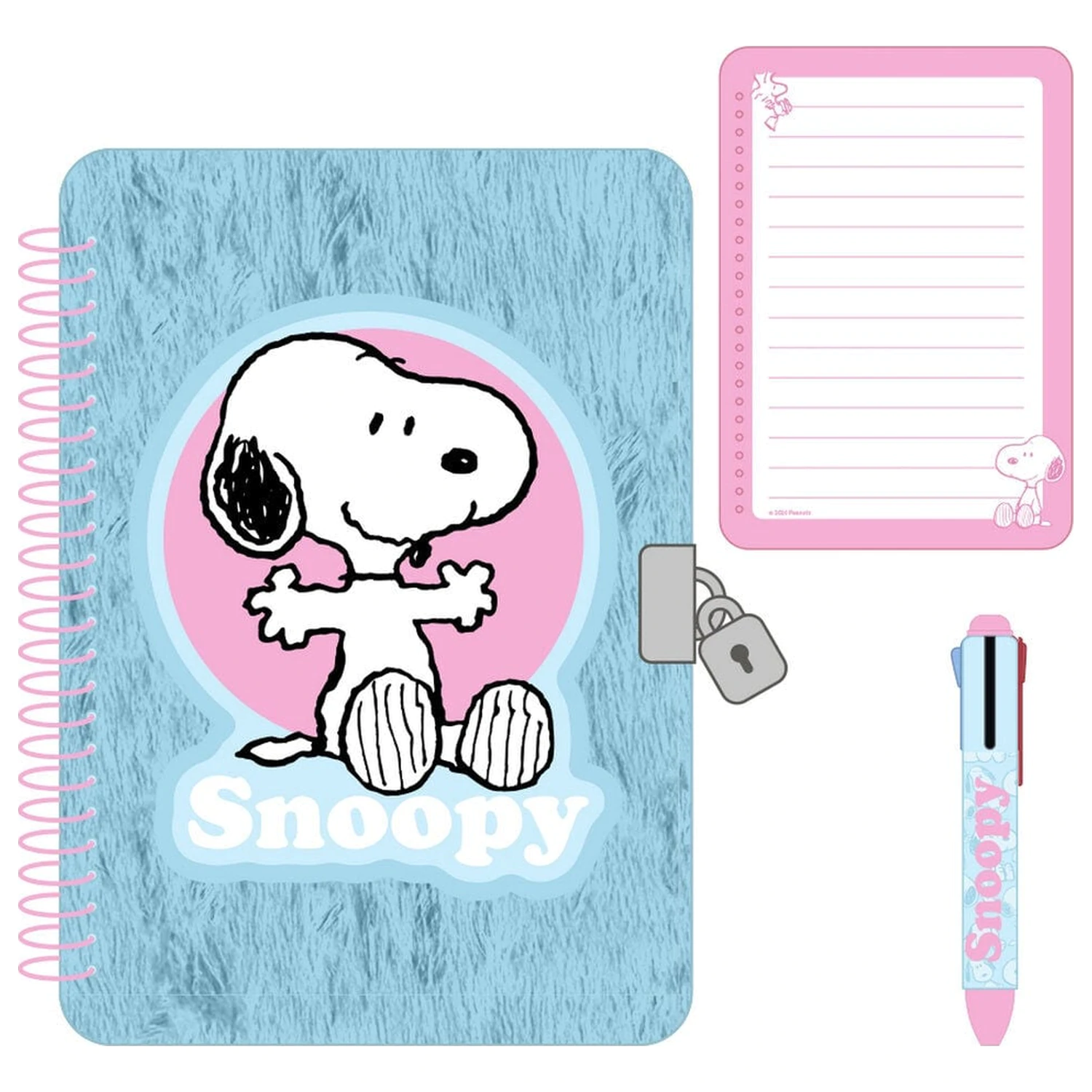 Snoopy Peanuts Dnevnik + kemijska olovka u 4 boje fotografija proizvoda