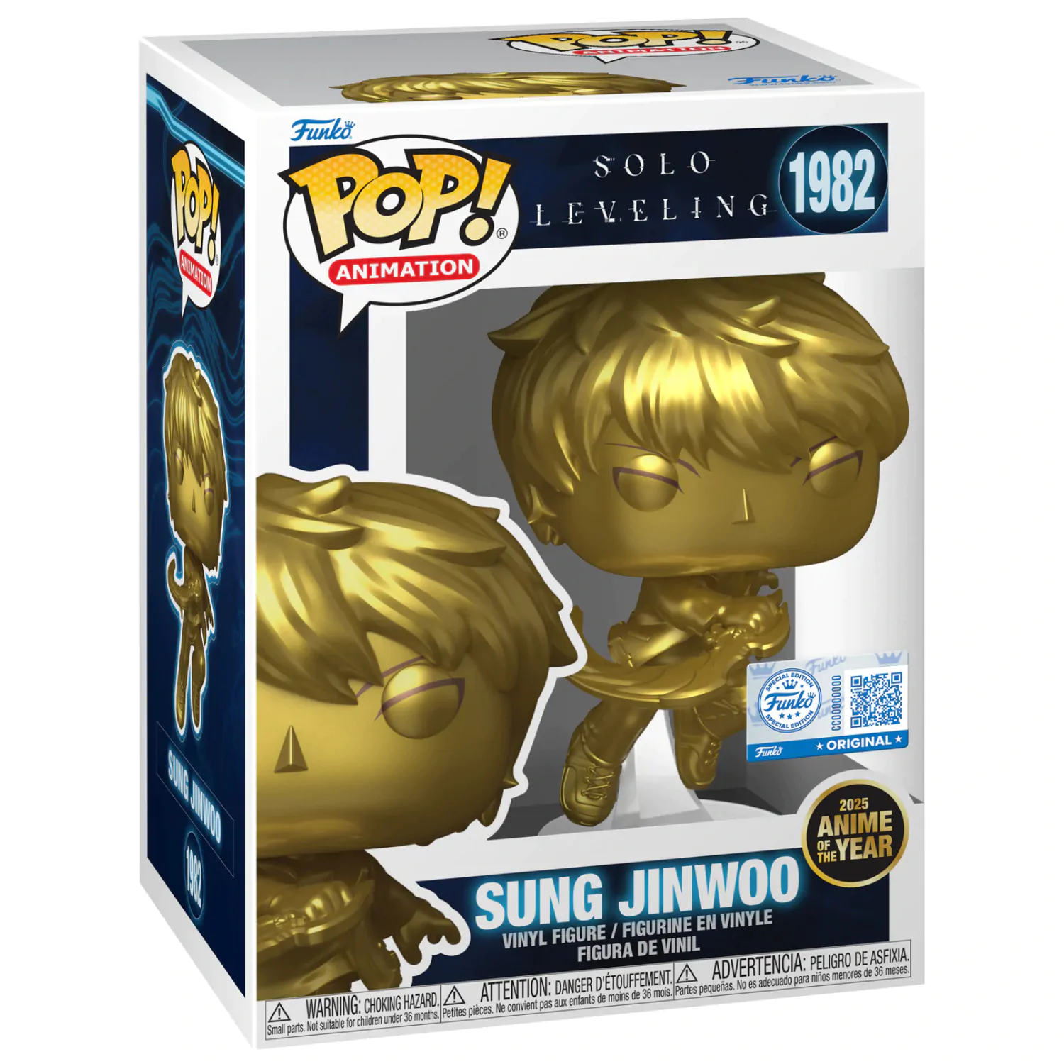 Solo Leveling Pop! Animation Vinyl figura Sung Jinwoo (Gold) Ekskluzivno Izdanje 10 cm fotografija proizvoda