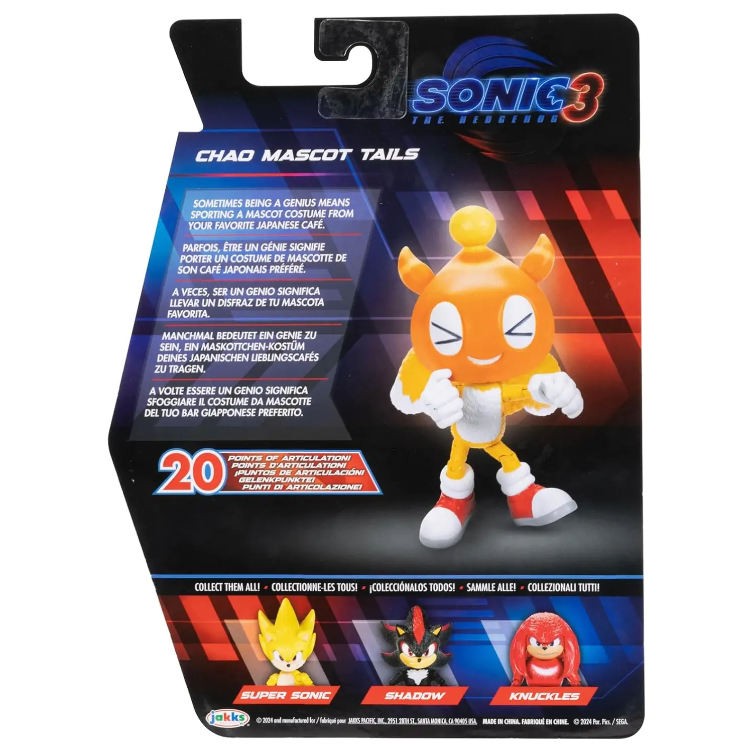 Sonic 3 figure - Chao Mascot Tails fotografija proizvoda