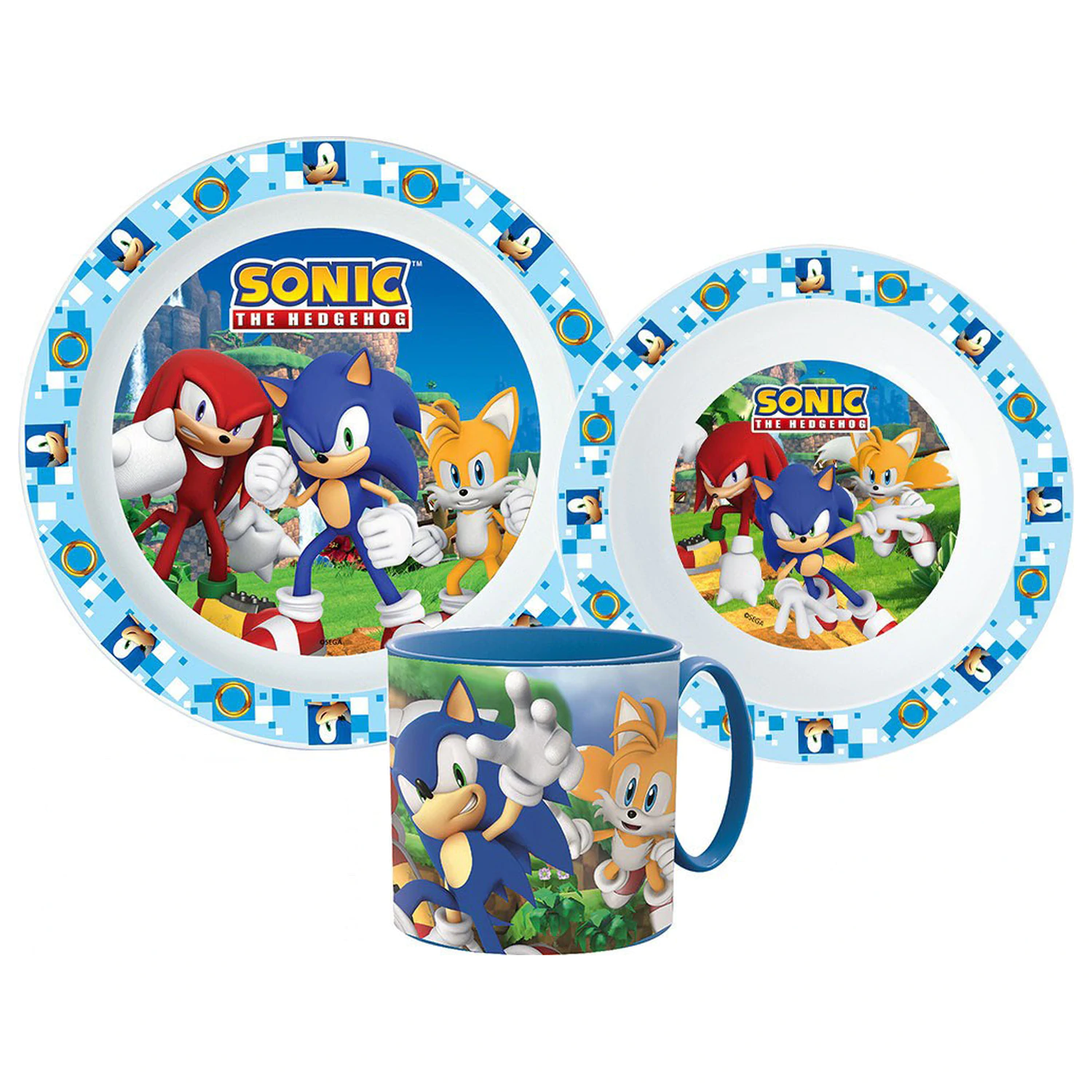 Sonic Adventure set posuđa, mikro plastični set s šalicom 265 ml fotografija proizvoda
