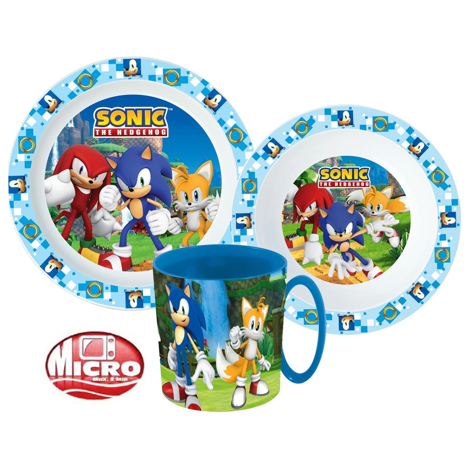 Sonic Adventure set posuđa, mikro plastični set sa šalicom 350 ml fotografija proizvoda