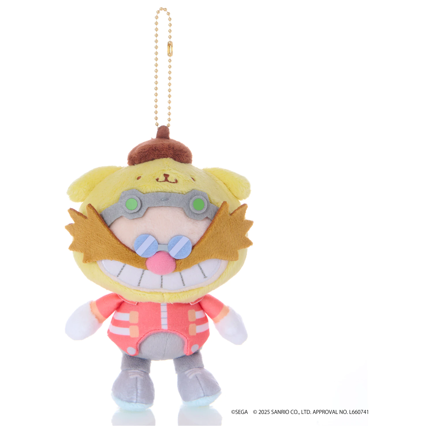 Sonic & Friends x Sanrio Dr. Eggman x P25pxompurin Maskota Plišana igračka 8 cm fotografija proizvoda