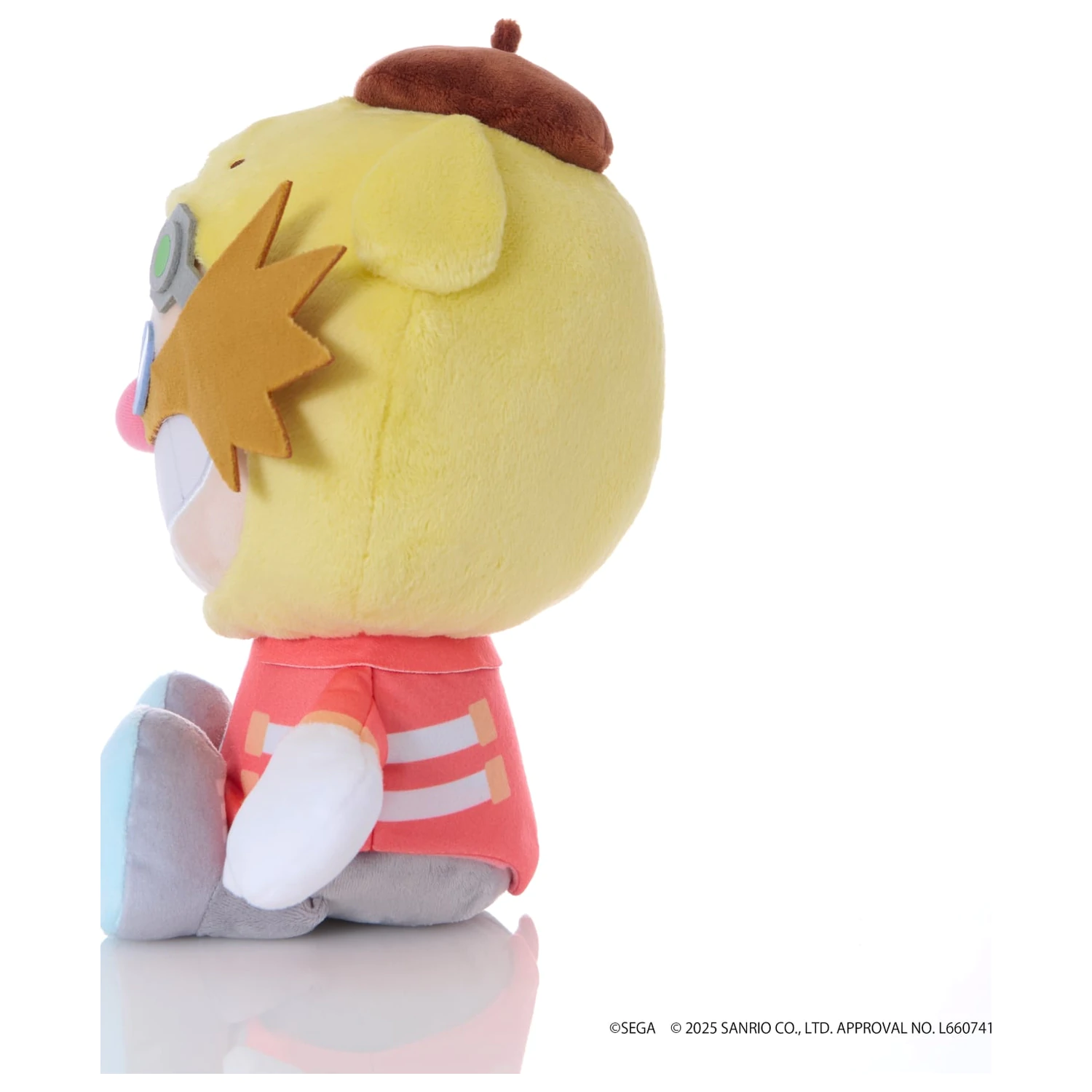 Sonic & Friends X Sanrio Dr. Eggman X Pompompurin plišana igračka 24cm fotografija proizvoda