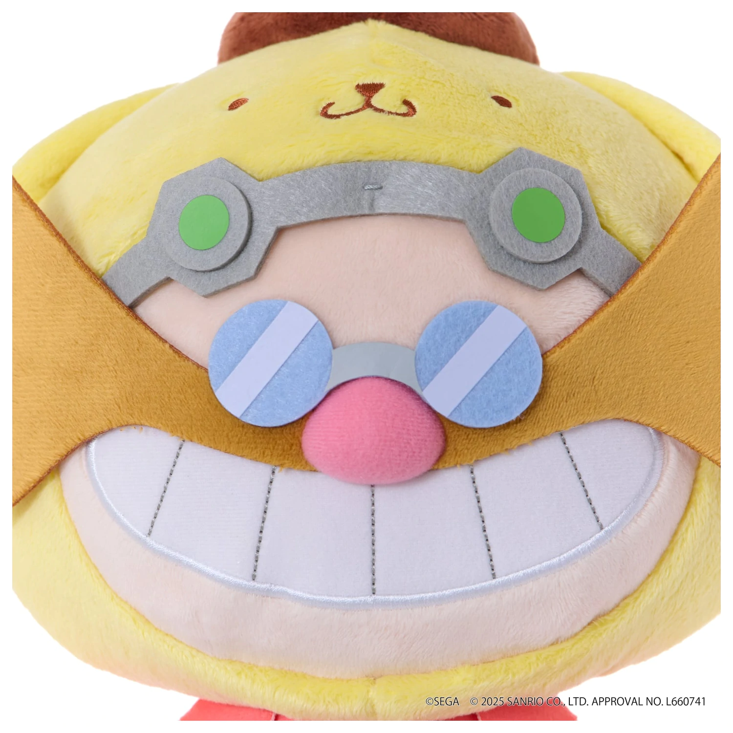 Sonic & Friends X Sanrio Dr. Eggman X Pompompurin plišana igračka 24cm fotografija proizvoda
