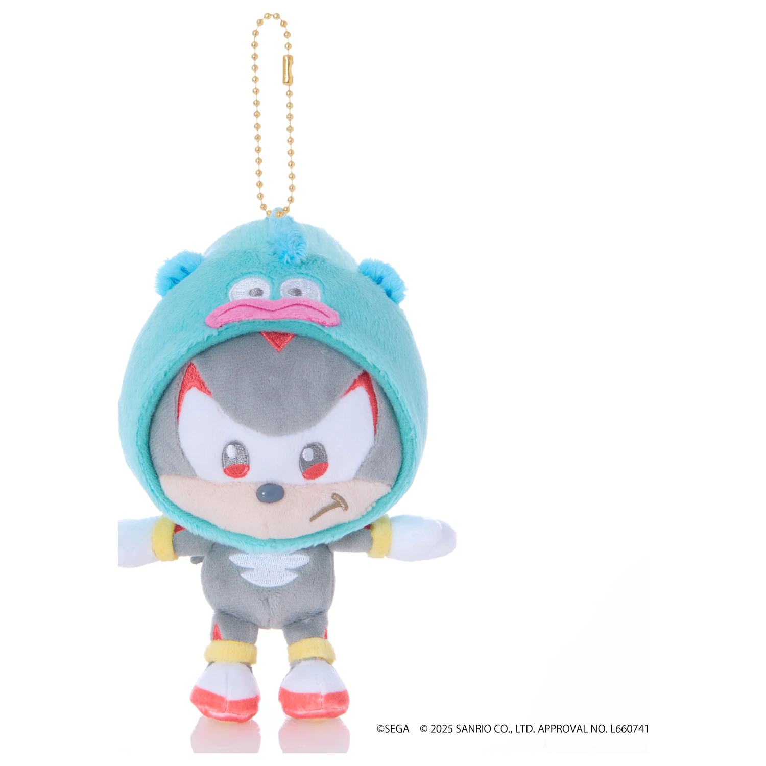 Sonic & Friends X Sanrio Shadow X Hangyodon Maskota Plišana Igračka 8 cm fotografija proizvoda