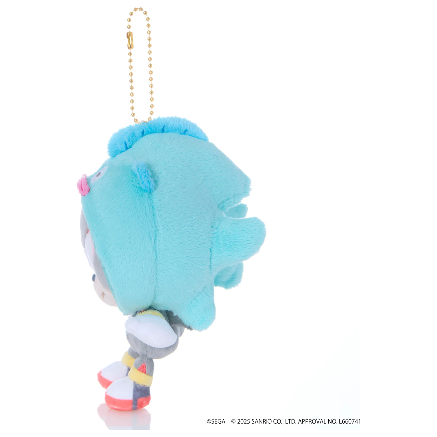 Sonic & Friends X Sanrio Shadow X Hangyodon Maskota Plišana Igračka 8 cm fotografija proizvoda