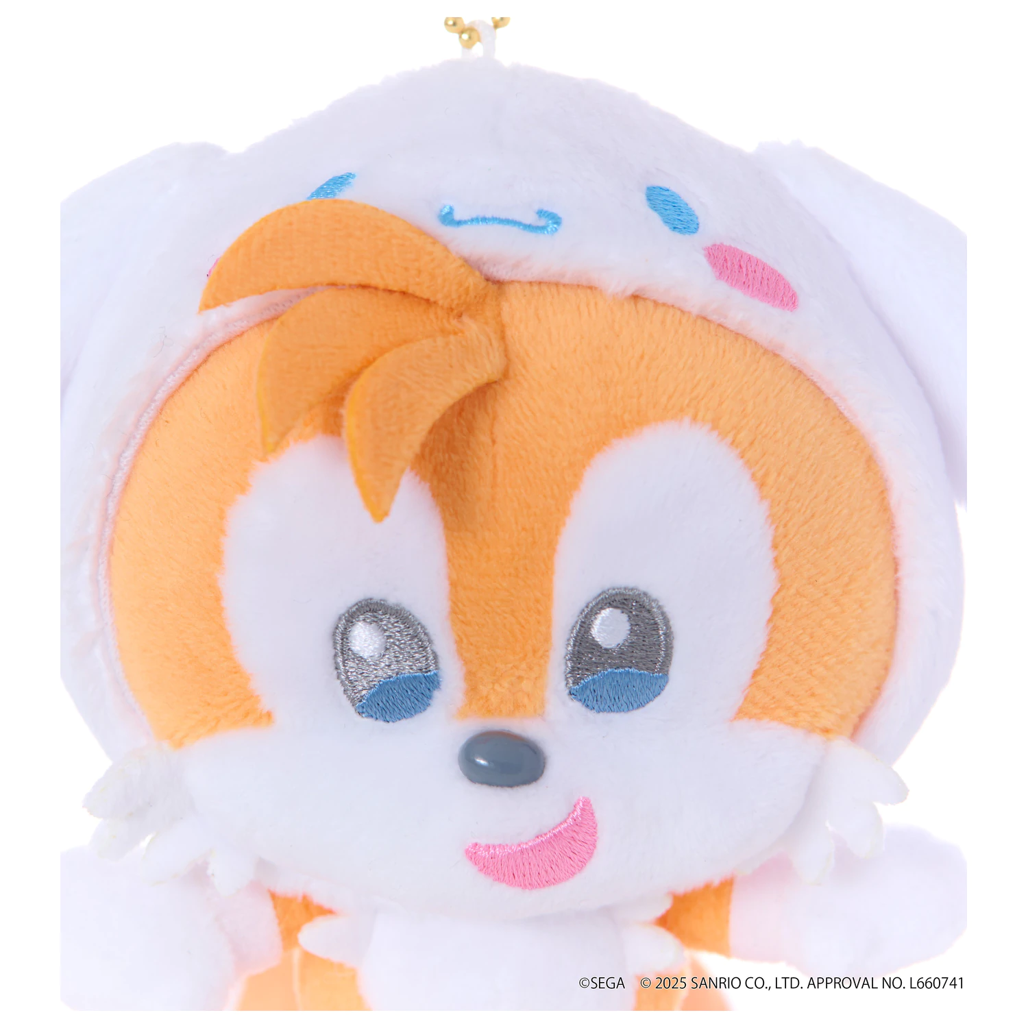 SONIC & FRIENDS x SANRIO Tails x Cinnamoroll Maskota Plišana igračka 8 cm fotografija proizvoda