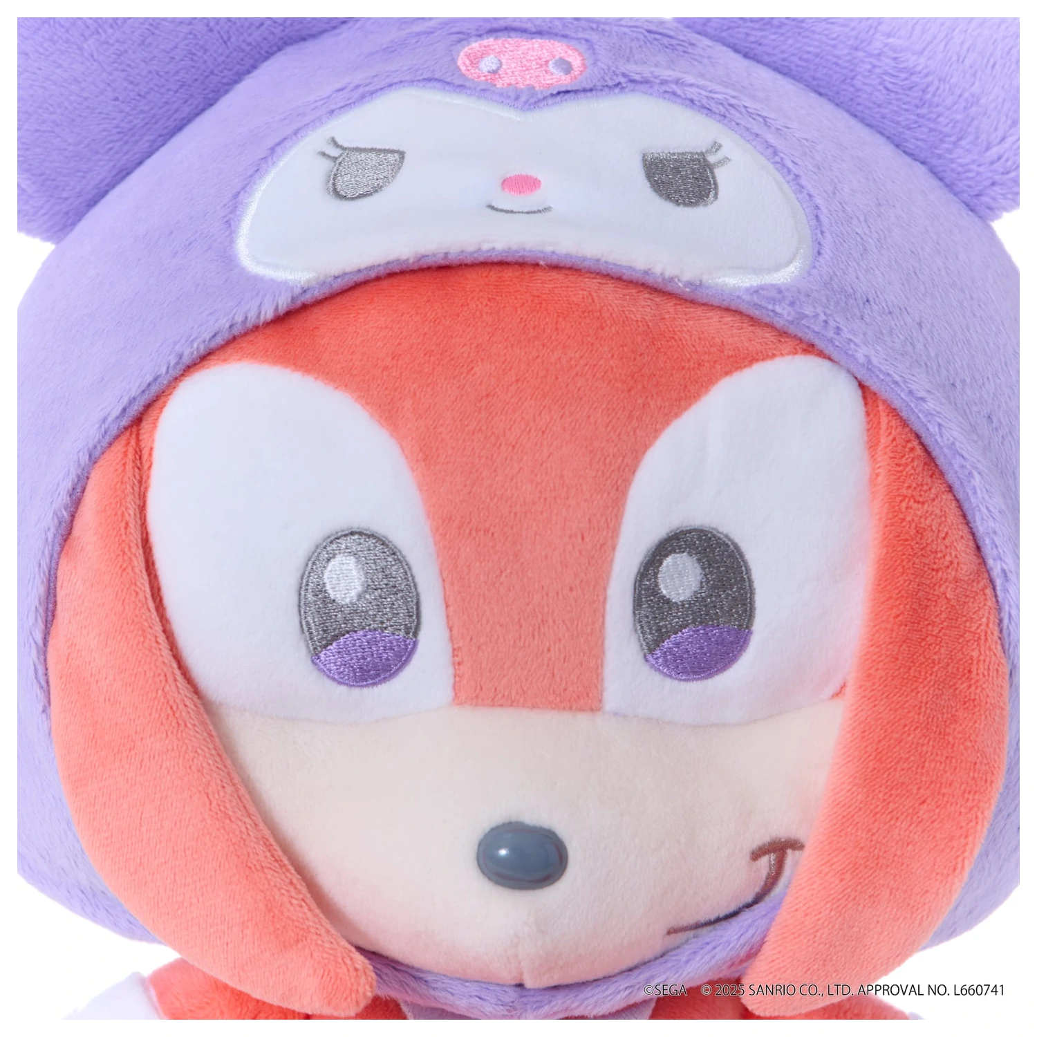 SONIC & FRIENDS X SANRIO Knuckles X Kuromi plišana igračka 24cm fotografija proizvoda