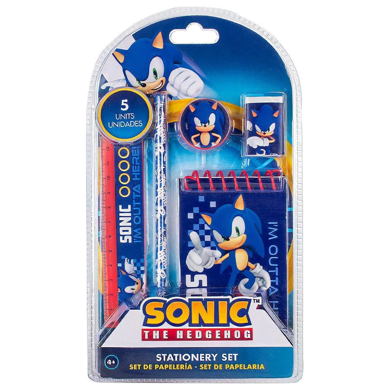 Sonic Outta Here pisaći pribor komplet od 5 dijelova fotografija proizvoda