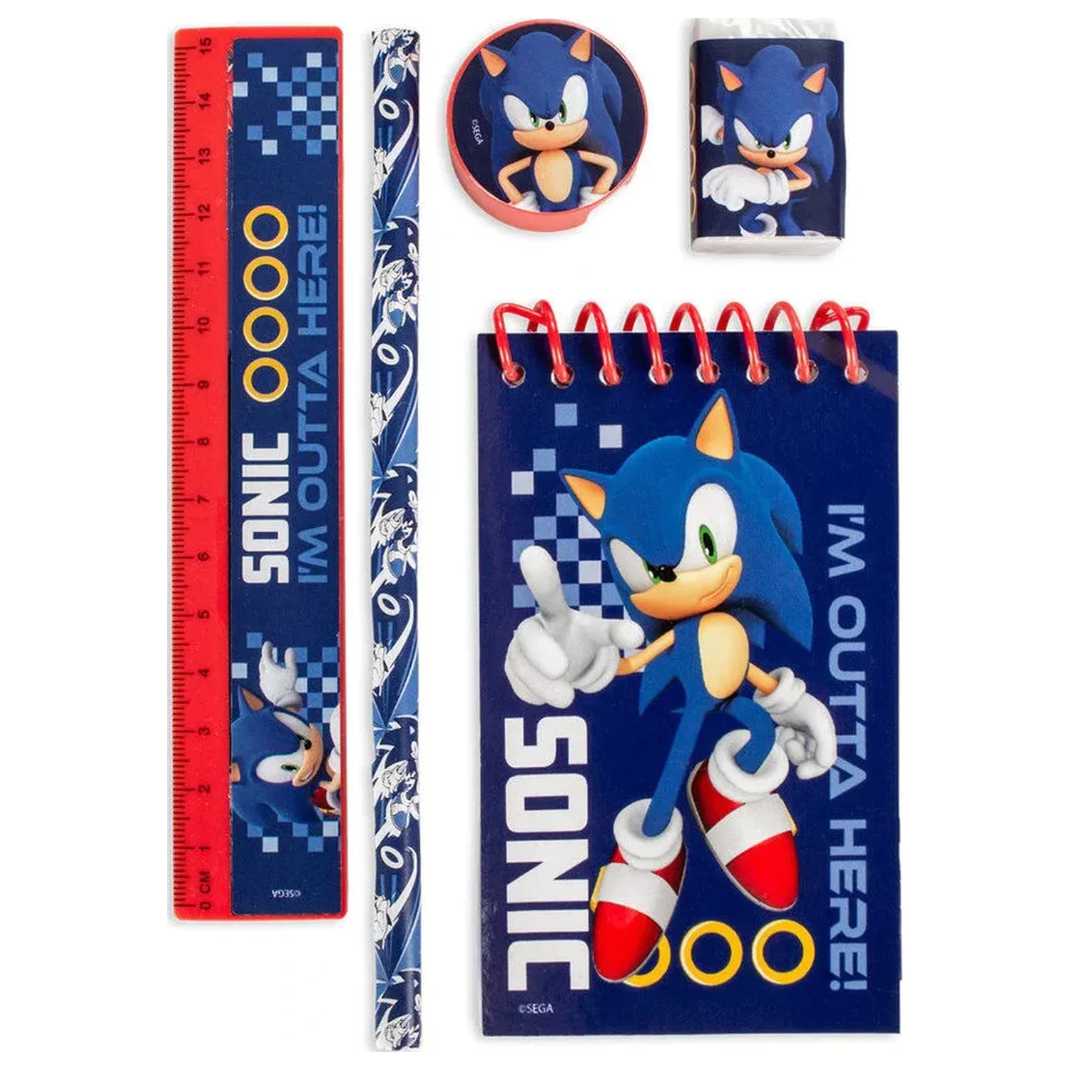 Sonic Outta Here pisaći pribor komplet od 5 dijelova fotografija proizvoda