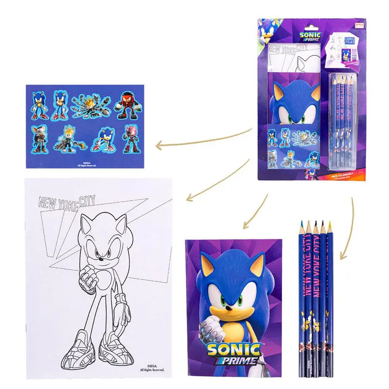 Sonic Prime bojanke set pribora za pisanje fotografija proizvoda