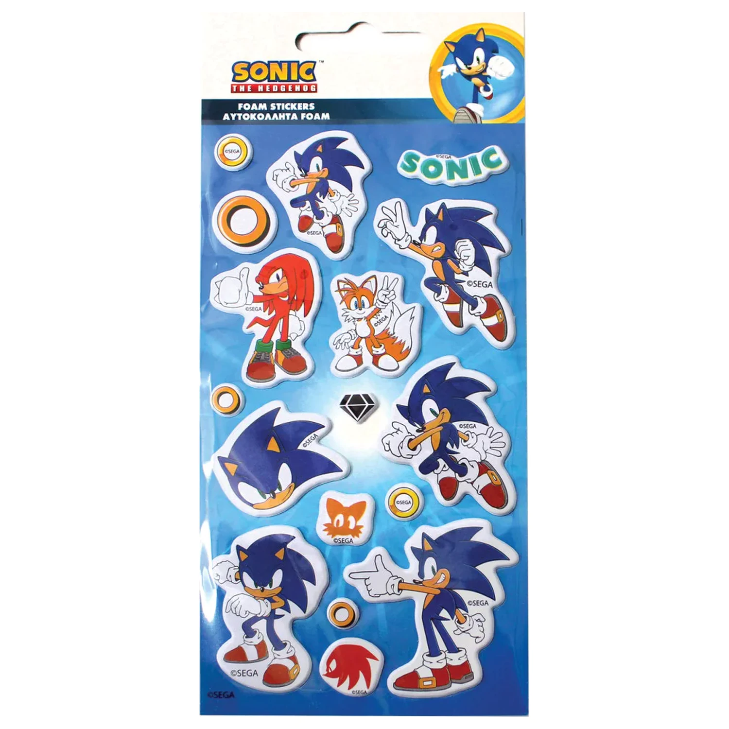 Sonic Ring plišani pjenasti set naljepnica fotografija proizvoda