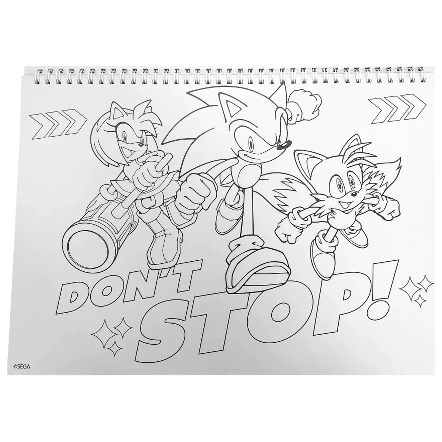 Sonic Speedy A/4 Spiralni Blok za Skiciranje s 40 Naljepnica fotografija proizvoda