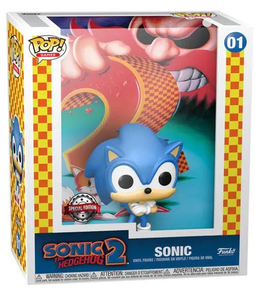 Sonic the Hedgehog 2 POP! Game Cover Vinilna figura Sonic heo Ekskluzivno 9 cm fotografija proizvoda