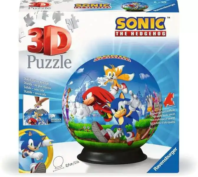 Sonic - The Hedgehog 3D puzzle s likovima Puzzle lopta (72 komada) fotografija proizvoda