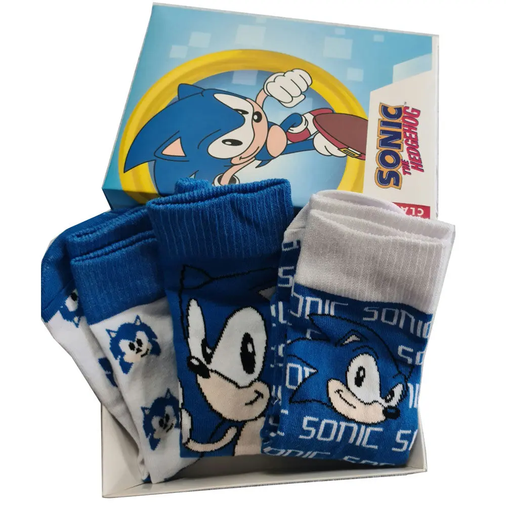 Sonic The Hedgehog razni paket 3 para čarapa adult fotografija proizvoda