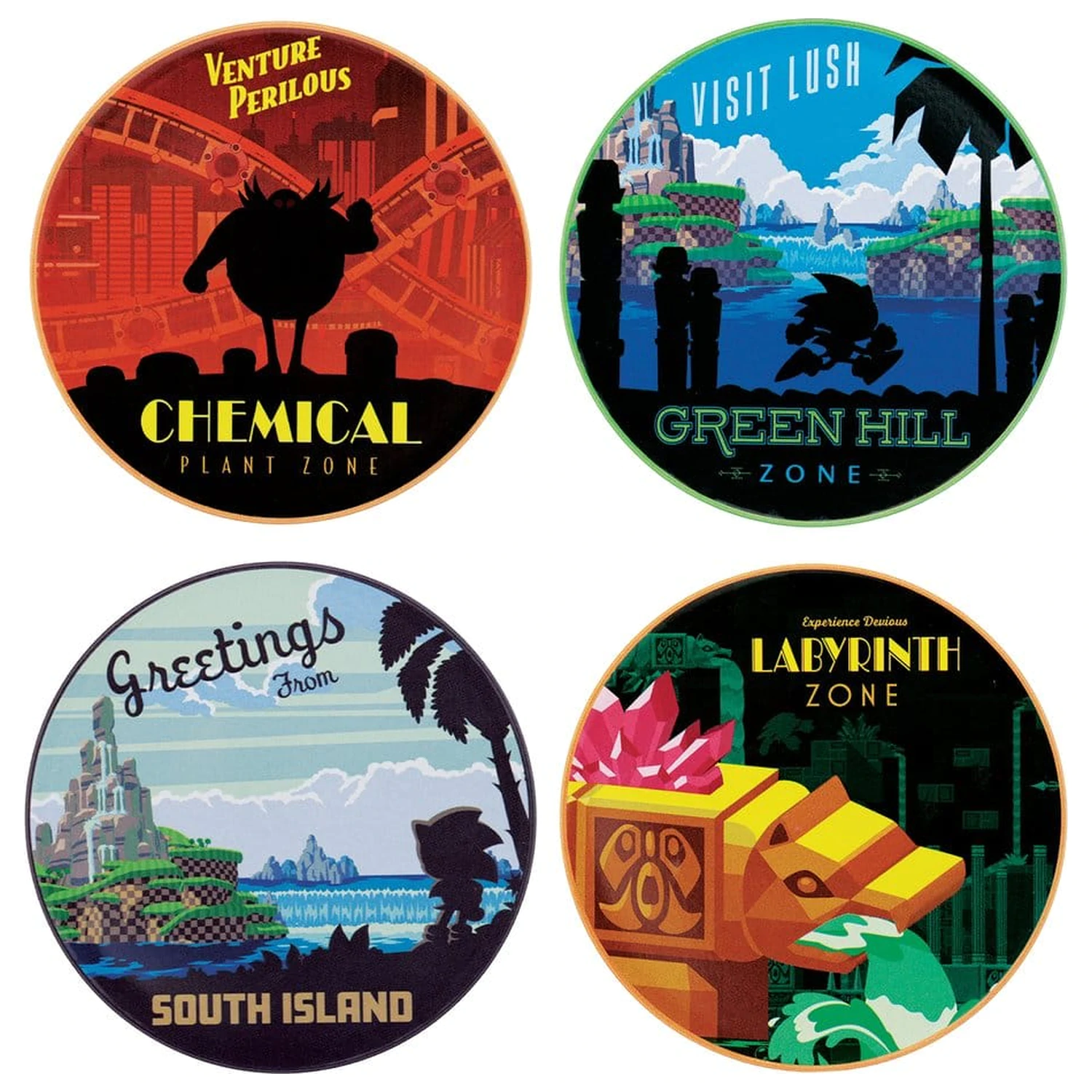 Sonic - The Hedgehog podmetači za čaše, paket od 4 komada fotografija proizvoda