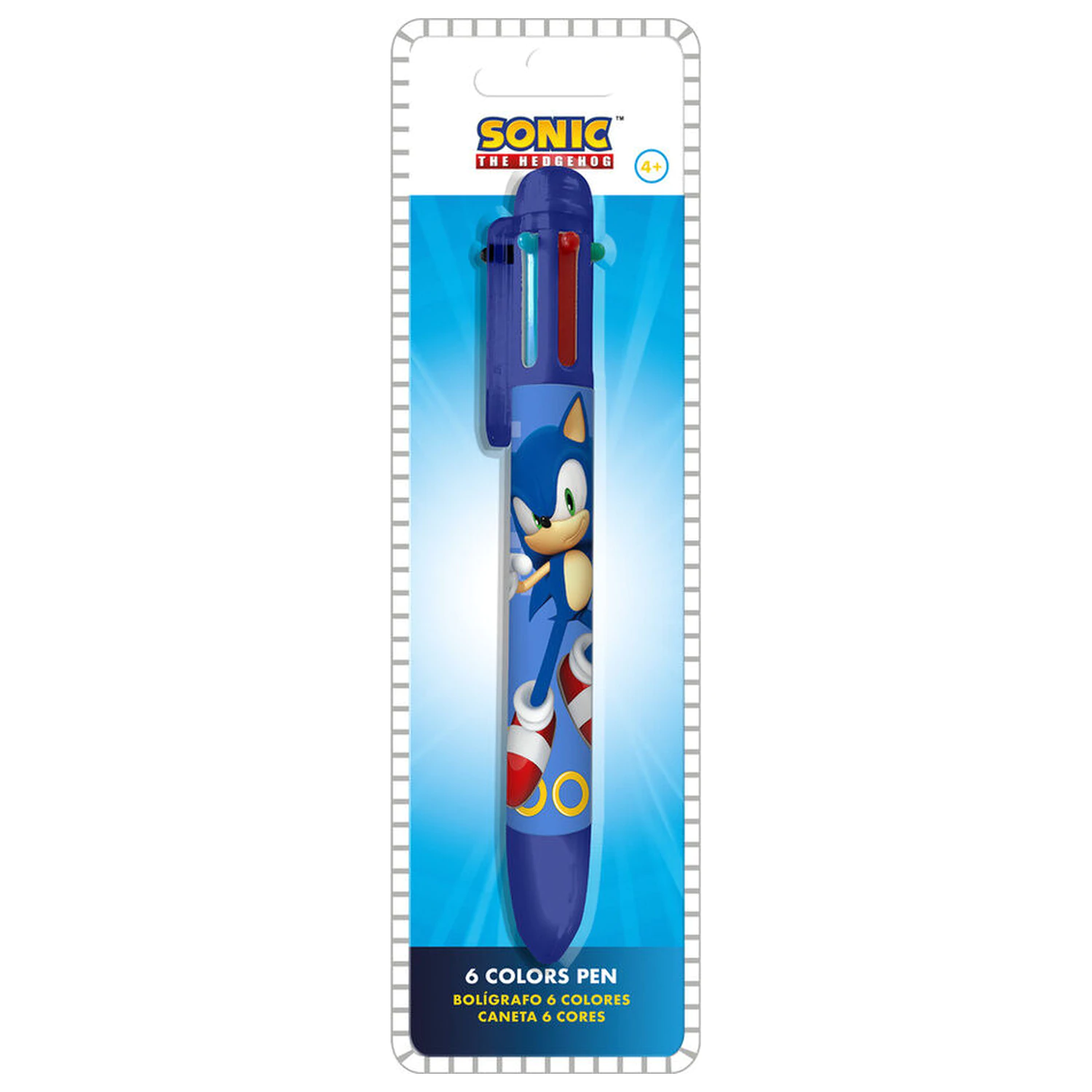 Sonic the Hedgehog šesterobojna kemijska olovka fotografija proizvoda