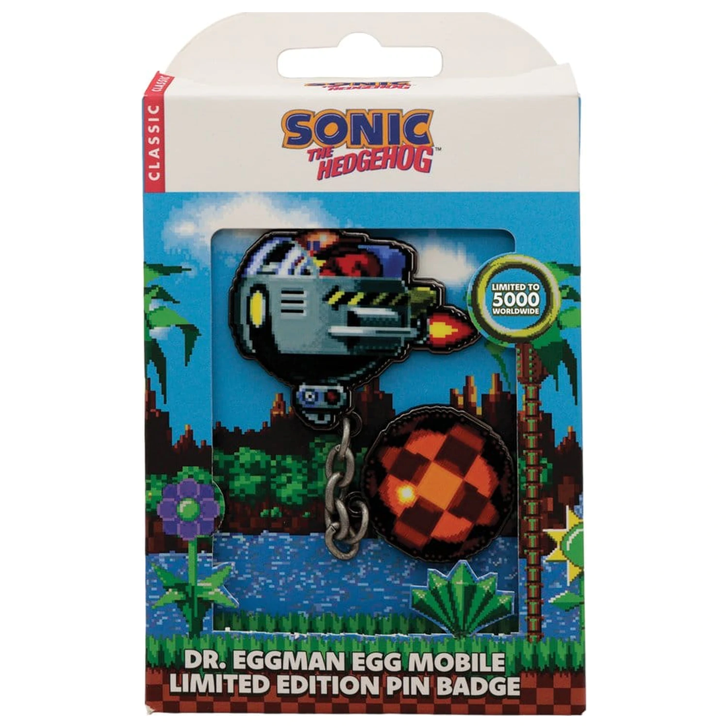 Sonic - The Hedgehog bedž Dr. Eggman Egg Mobile Chained fotografija proizvoda