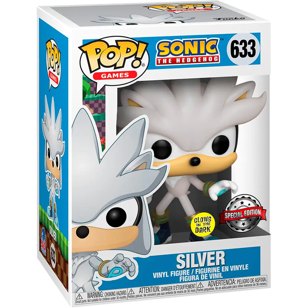 Sonic The Hedgehog Funko POP! Games Vinyl figura Silver The Hedgehog(GW) 9 cm fotografija proizvoda