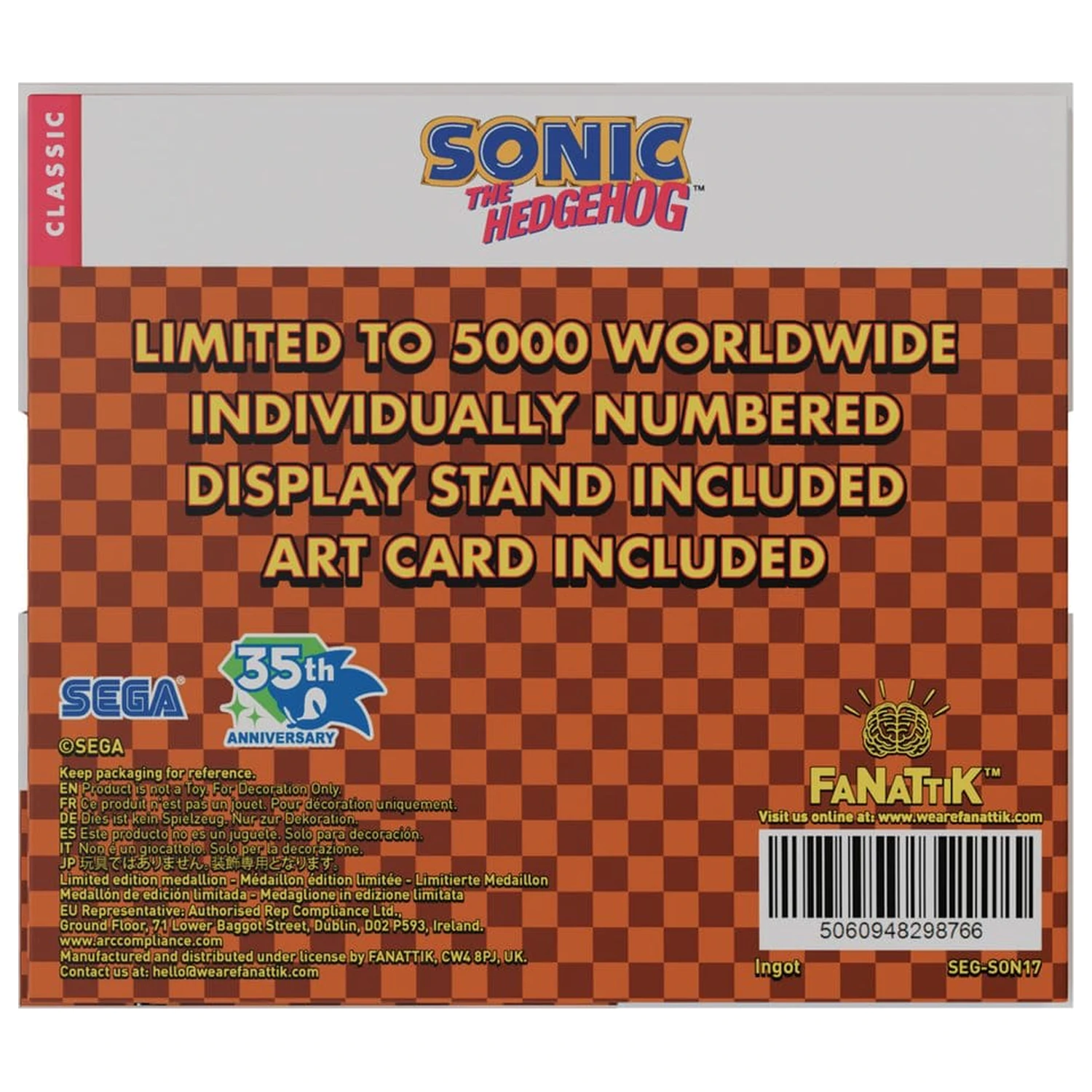 Sonic The Hedgehog Sakupljački novčić Original Logo fotografija proizvoda