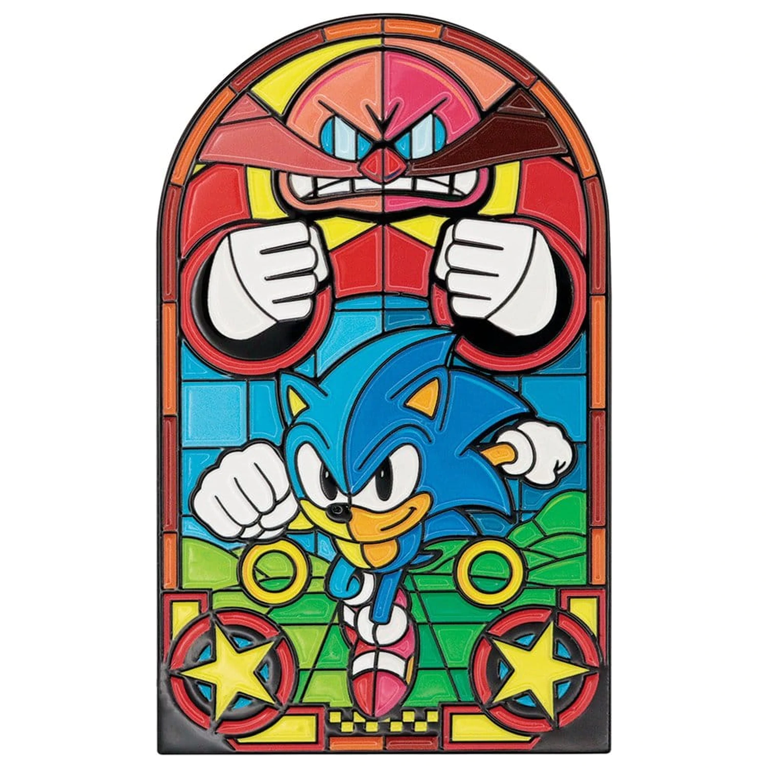Sonic The Hedgehog Ingot prozor od vitraja stil, 60 cm fotografija proizvoda
