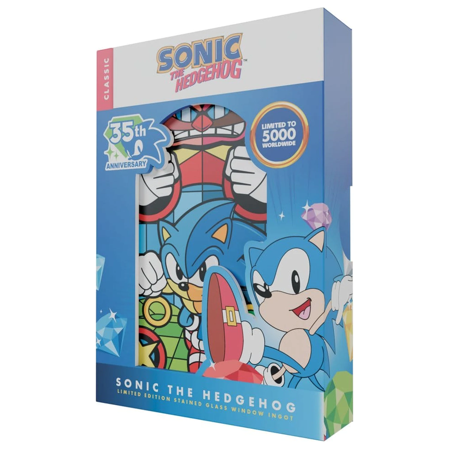 Sonic The Hedgehog Ingot prozor od vitraja stil, 60 cm fotografija proizvoda