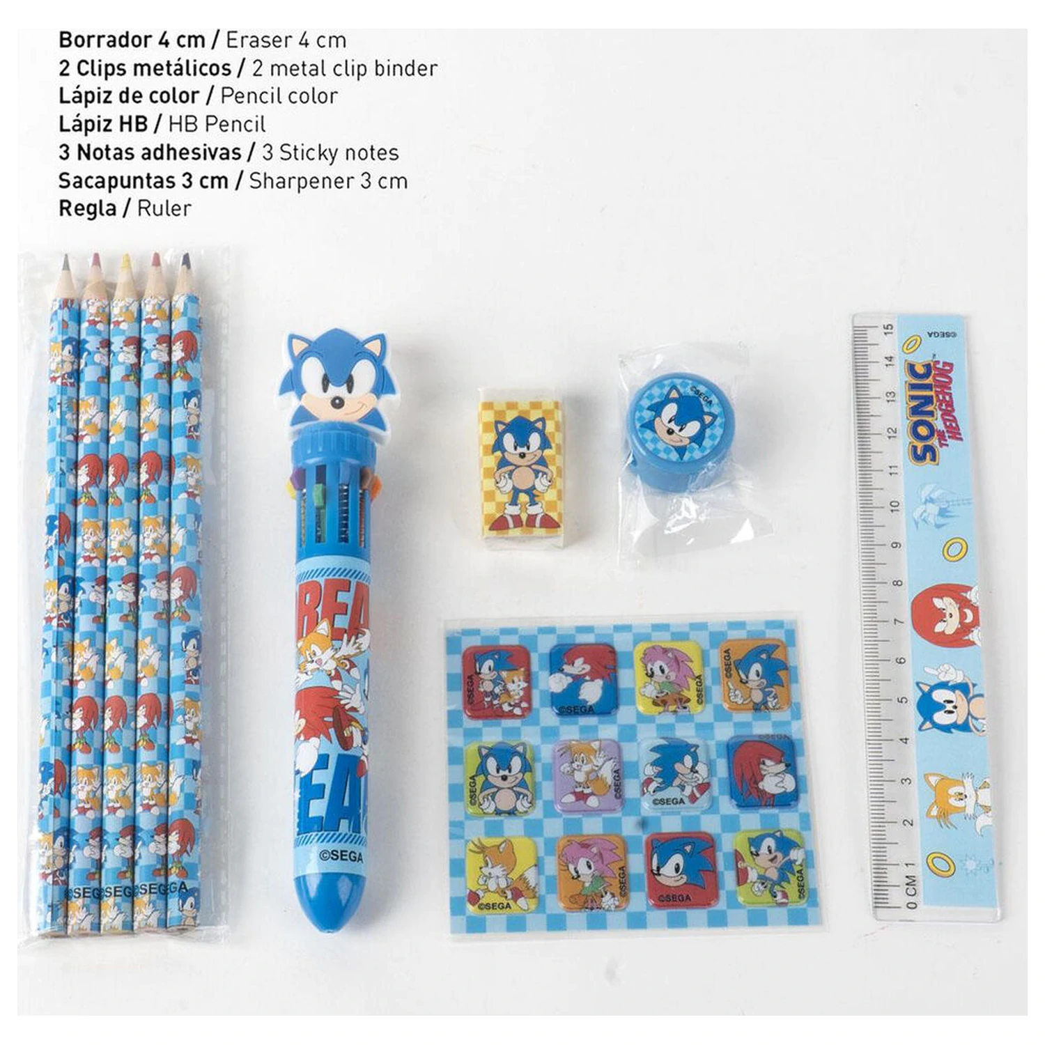 Sonic the Hedgehog Set pisaćeg pribora fotografija proizvoda