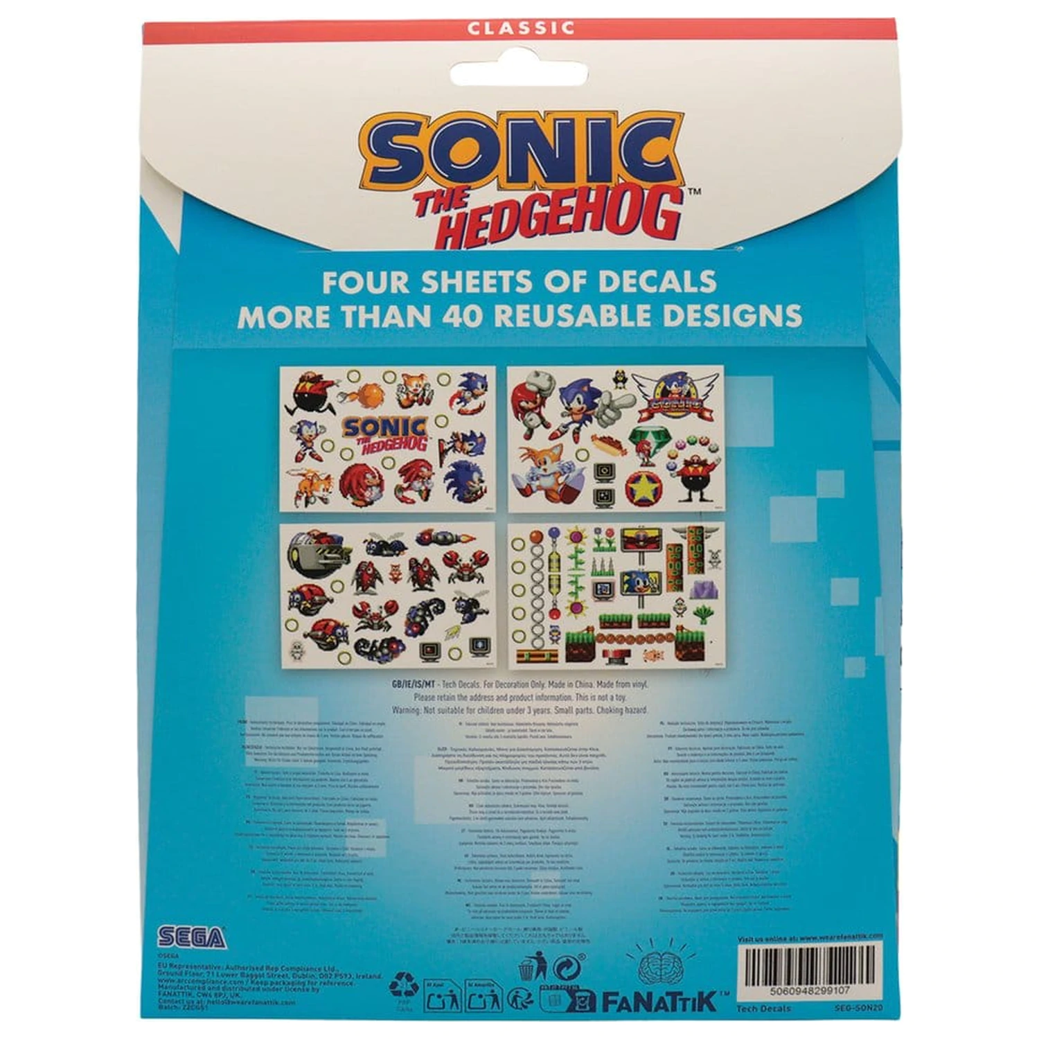 Sonic - The Hedgehog Tech set naljepnica fotografija proizvoda