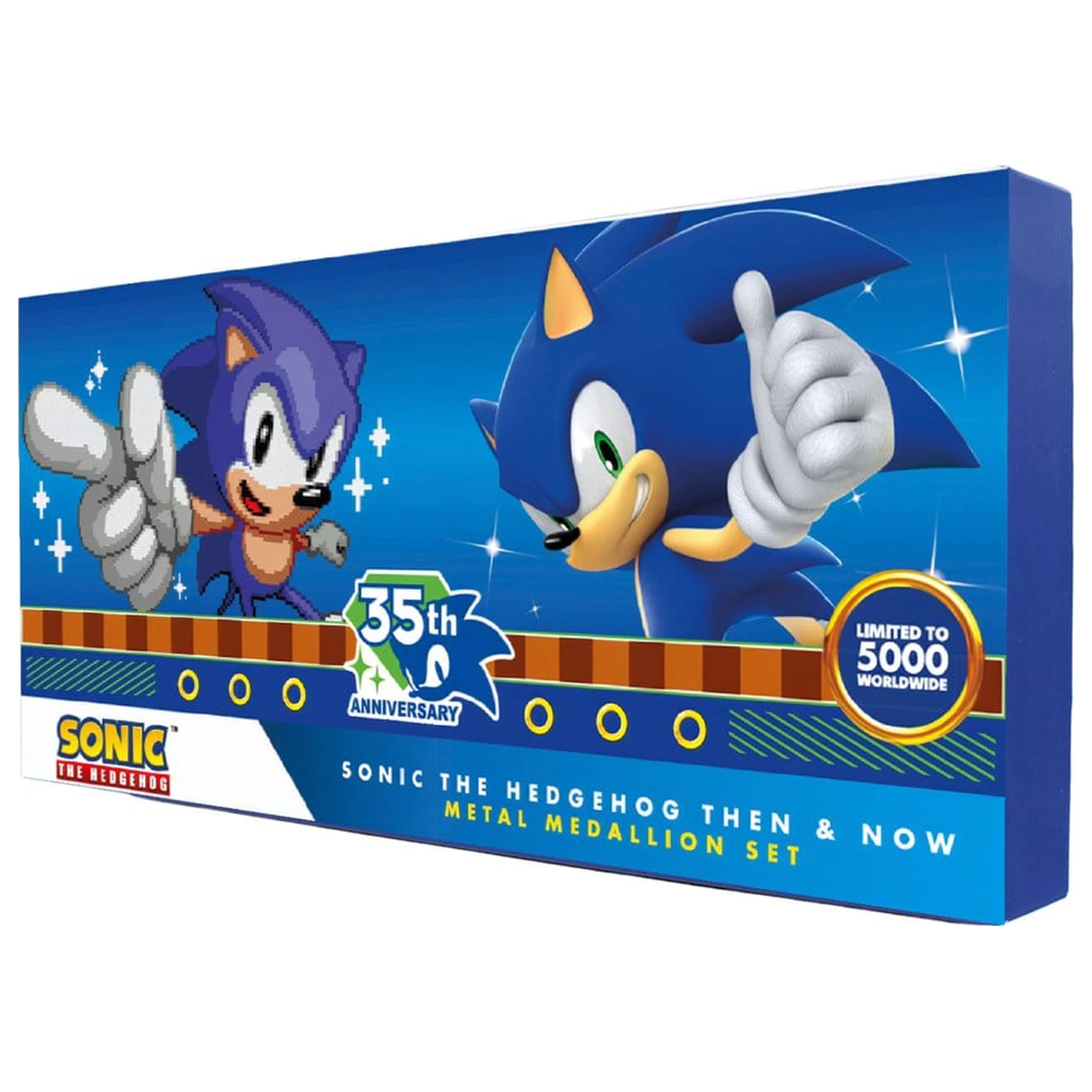 Sonic the Hedgehog set medaljona 35. godišnjica "Then & Now" ograničeno izdanje fotografija proizvoda