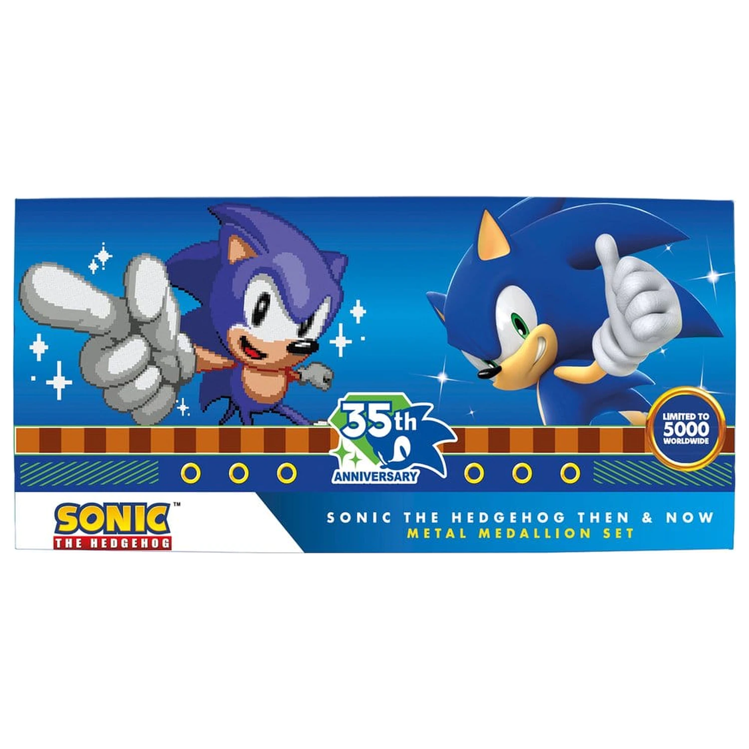 Sonic the Hedgehog set medaljona 35. godišnjica "Then & Now" ograničeno izdanje fotografija proizvoda