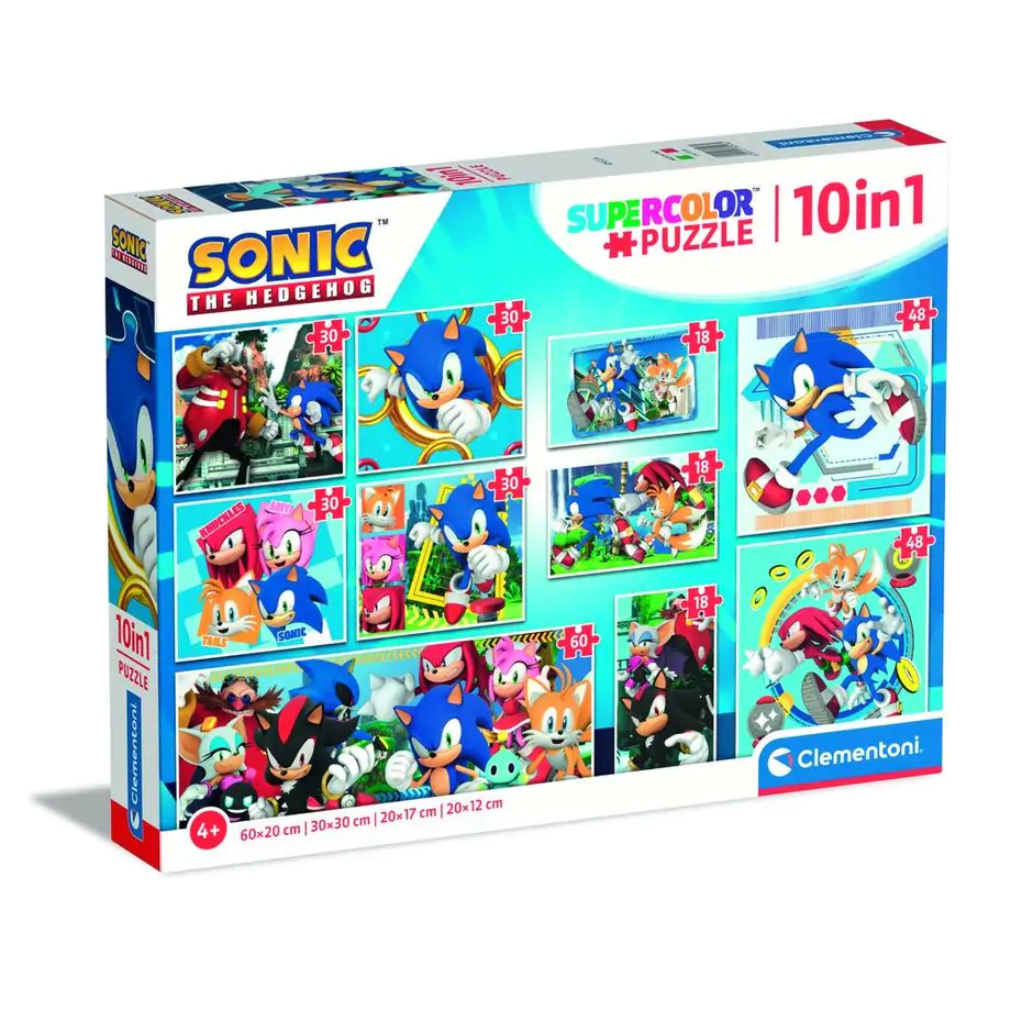 Sonic the Hedgehog puzzle 18+30+48+60 dijelova fotografija proizvoda