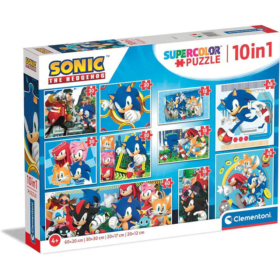 Sonic the Hedgehog puzzle 18+30+48+60 dijelova fotografija proizvoda