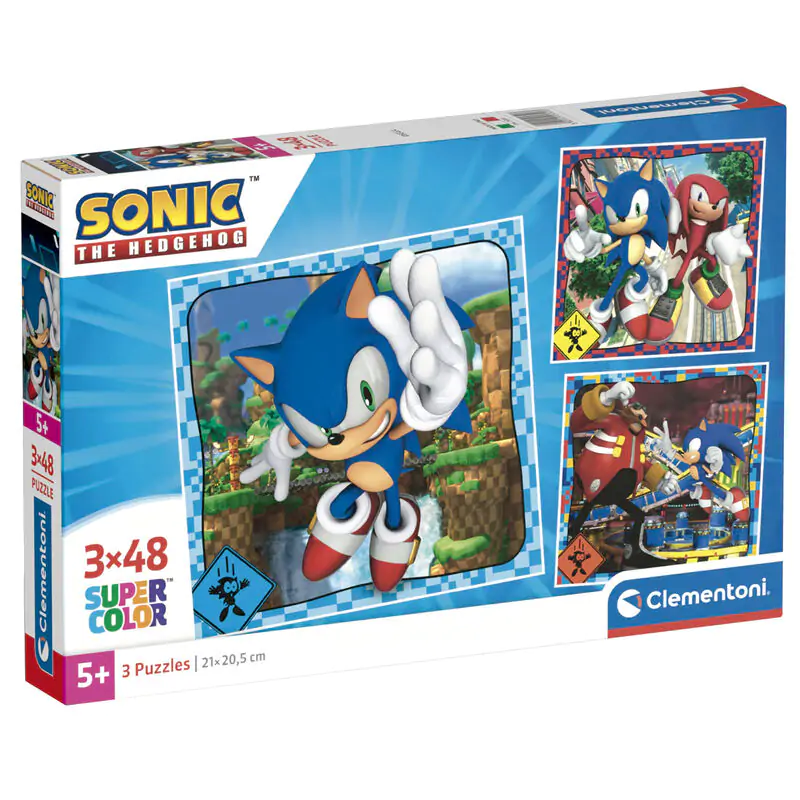 Sonic the Hedgehog puzzle 3x48 dijelova fotografija proizvoda