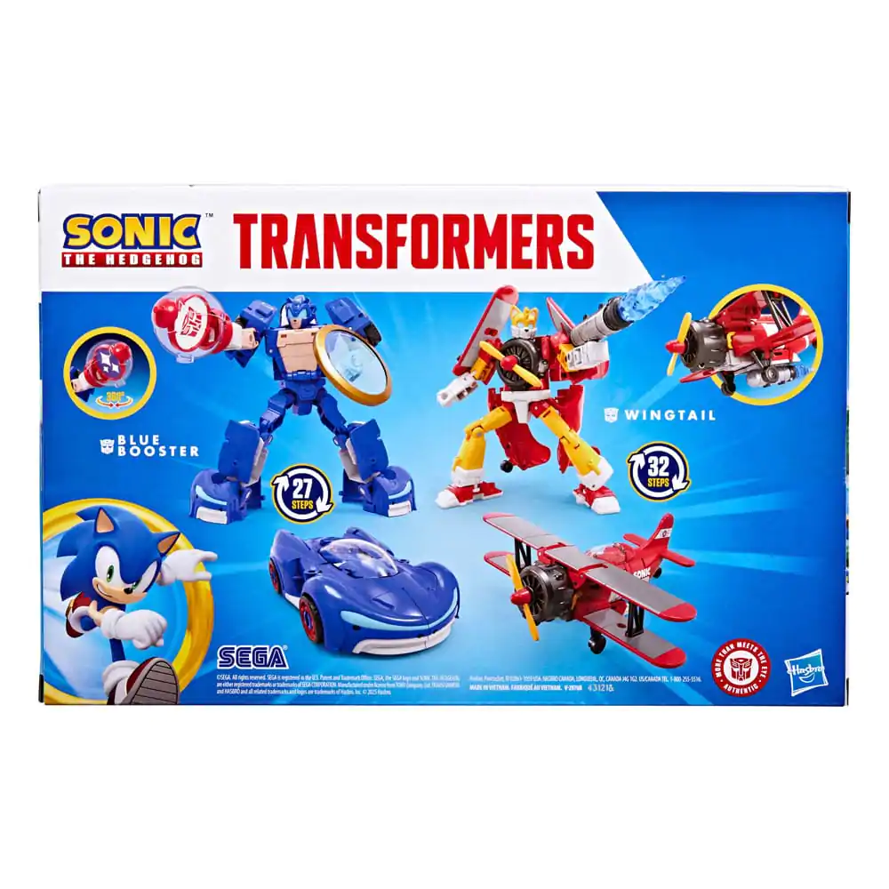 Sonic the Hedgehog x Transformers akcijska figura Wingtail & Blue Booster 13 cm fotografija proizvoda