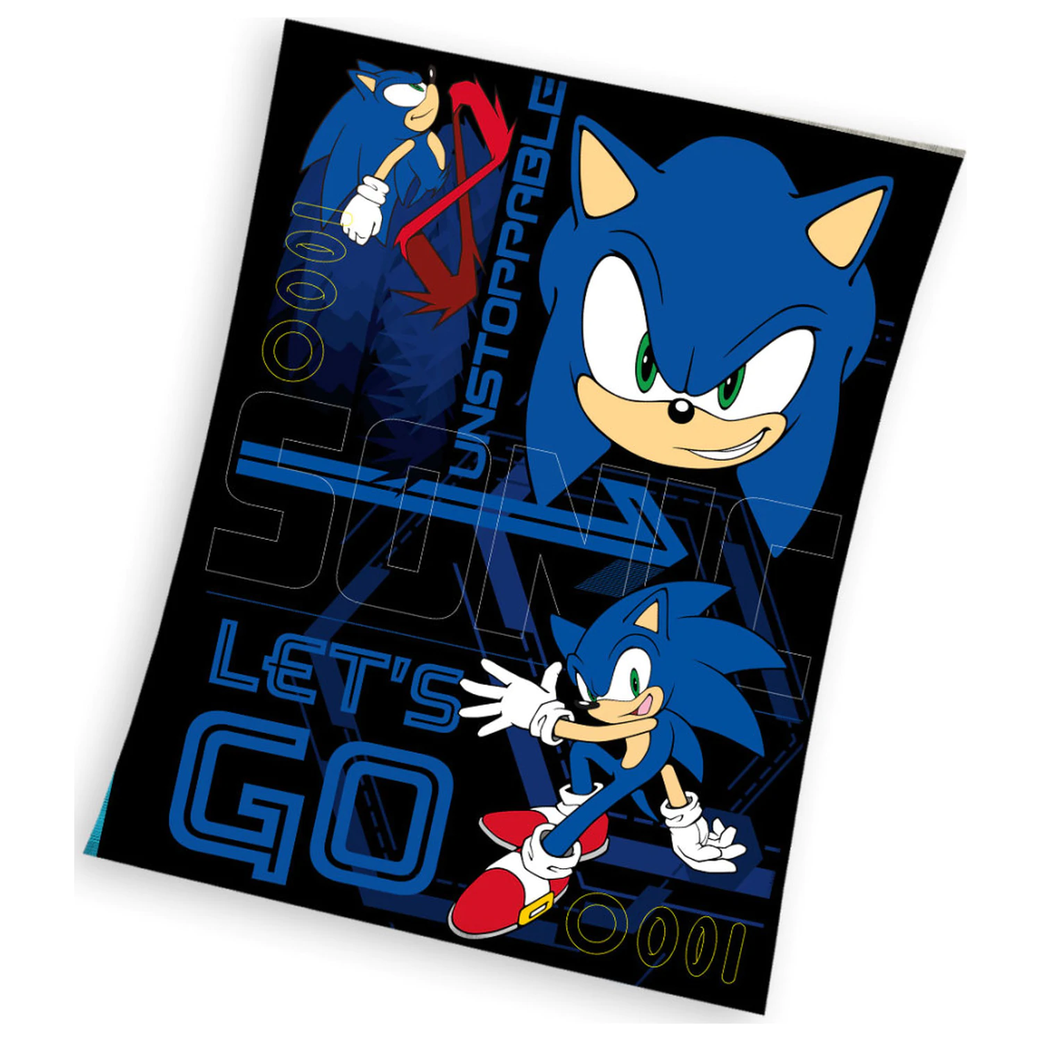 Sonic Unstoppable pokrivač od flisa fotografija proizvoda