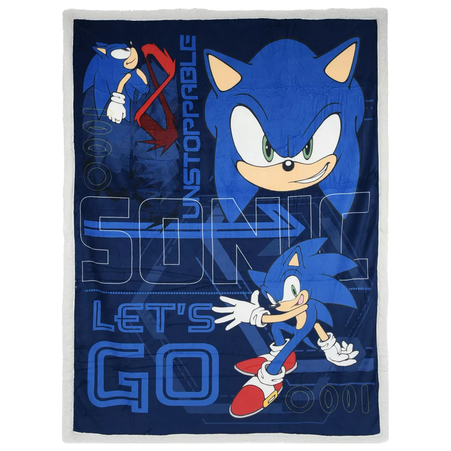 Sonic Unstoppable sherpa deka 140x190 cm fotografija proizvoda