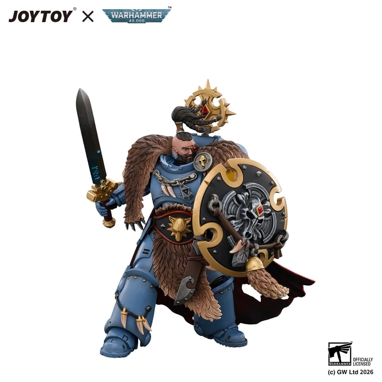 Space Marine figura za akciju Space Wolves Wolf Guard Battle Leader 12 cm fotografija proizvoda