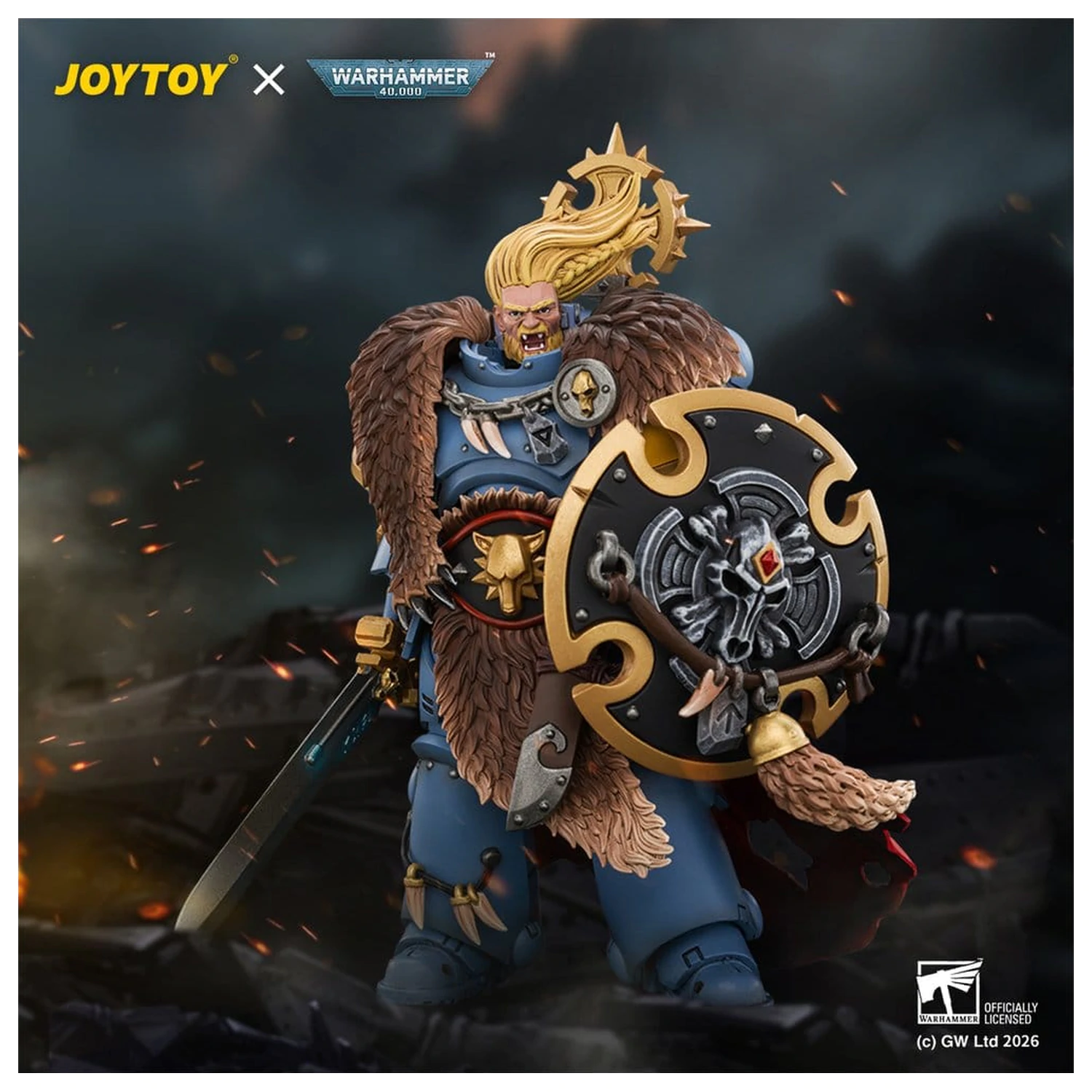 Space Marine figura za akciju Space Wolves Wolf Guard Battle Leader 12 cm fotografija proizvoda