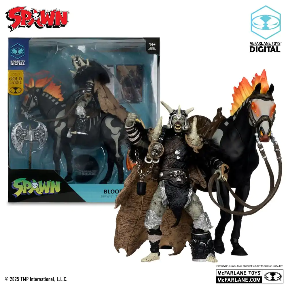 Spawn Akcijska figura Bloodaxe with Horse (Spawn: The Dark Ages) (McFarlane Toys 30th Anniversary) (Gold Label) 18 centimetara fotografija proizvoda