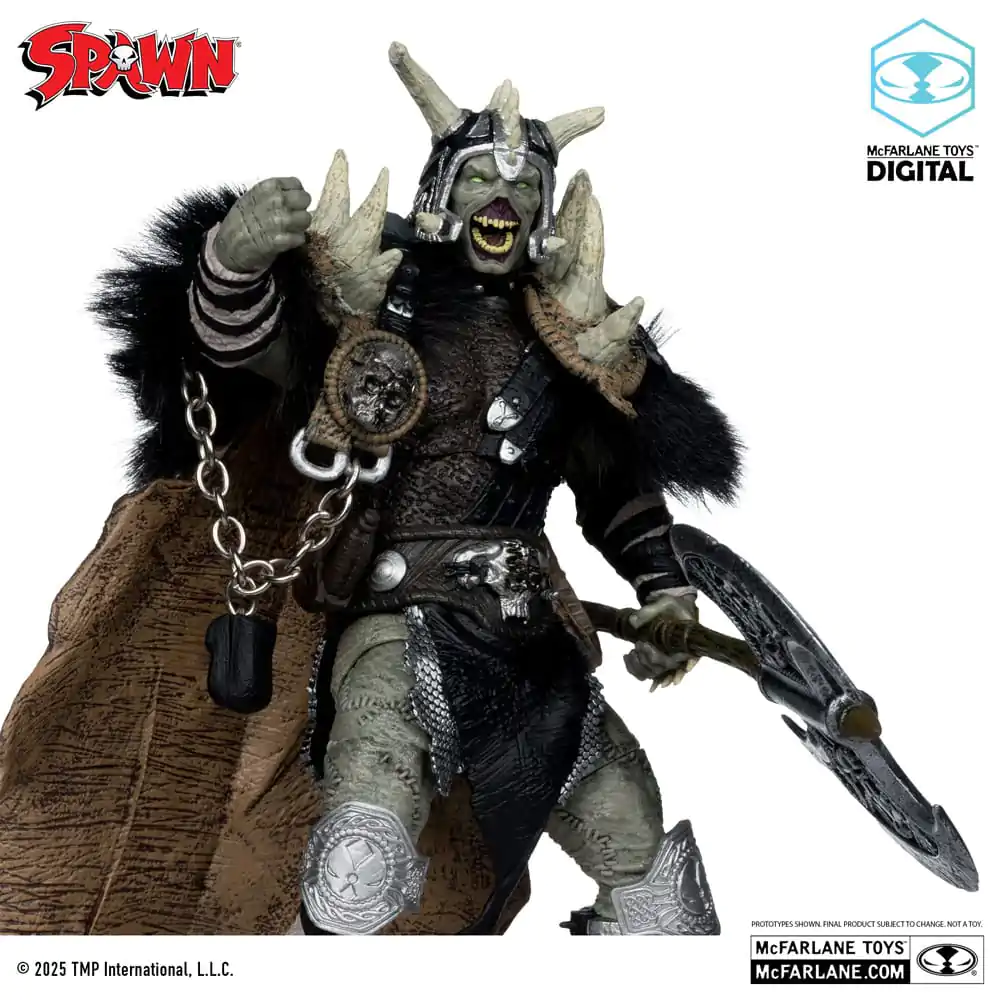 Spawn Akcijska figura Bloodaxe with Horse (Spawn: The Dark Ages) (McFarlane Toys 30th Anniversary) (Gold Label) 18 centimetara fotografija proizvoda