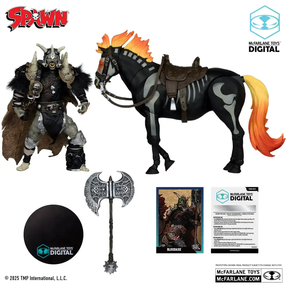 Spawn Akcijska figura Bloodaxe with Horse (Spawn: The Dark Ages) (McFarlane Toys 30th Anniversary) (Gold Label) 18 centimetara fotografija proizvoda