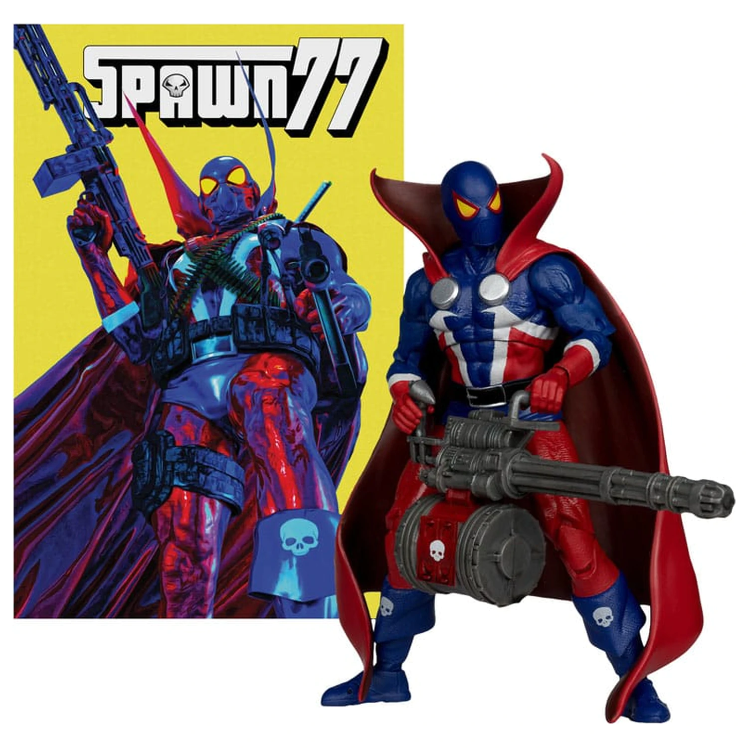 Spawn Page Punchers akcijska figura Spawn 1977 Red and Blue (Chase) Red Platinum Edition 18 cm fotografija proizvoda