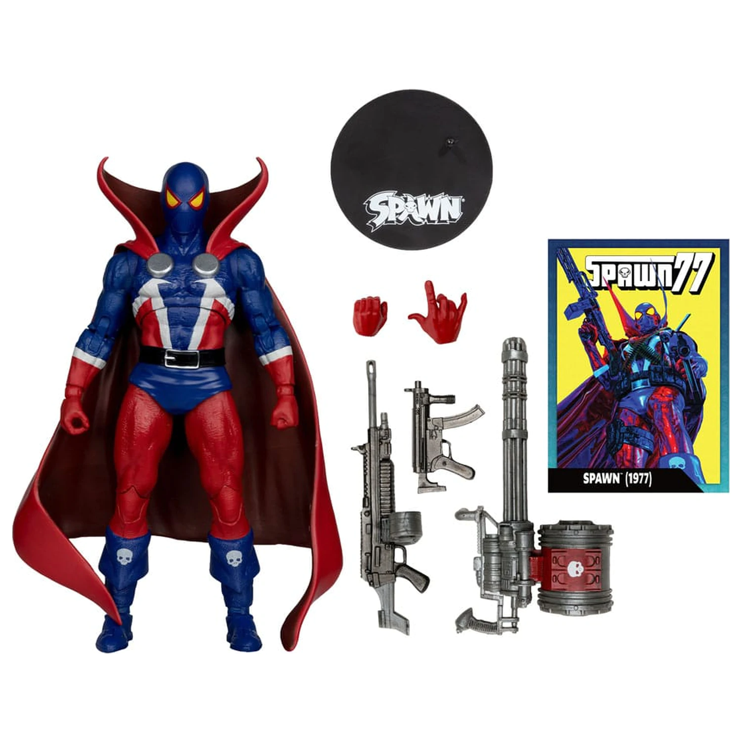 Spawn Page Punchers akcijska figura Spawn 1977 Red and Blue (Chase) Red Platinum Edition 18 cm fotografija proizvoda