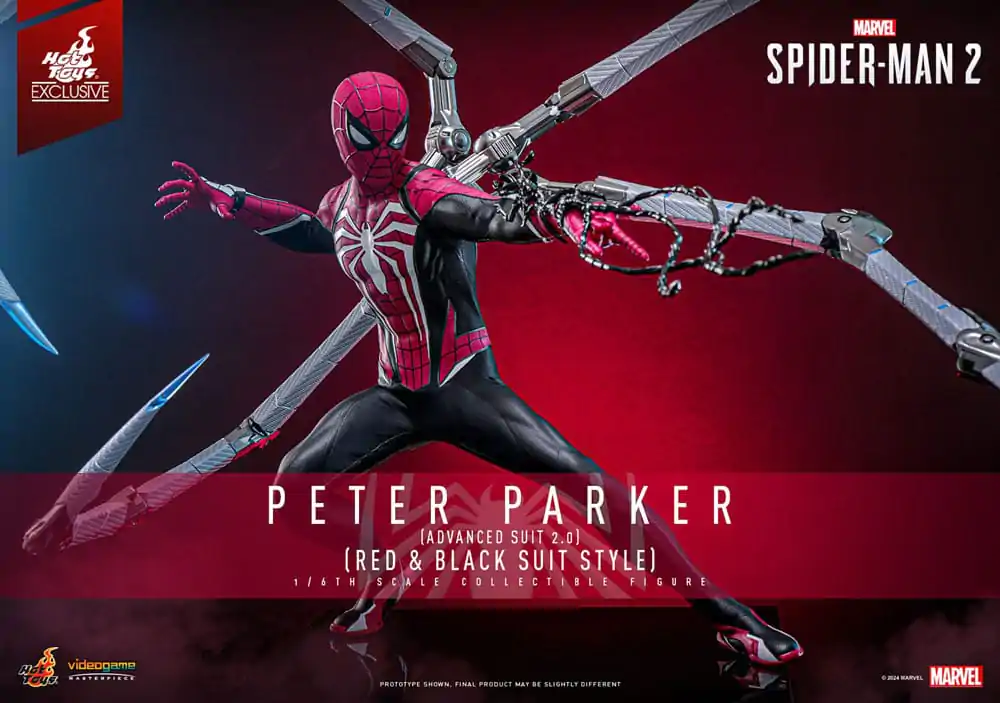 Spider-Man 2 Video Game Masterpiece akcijska figura 1/6 Peter Parker (Advanced Suit 2.0) (Red and Black Suit Style) 30 cm fotografija proizvoda