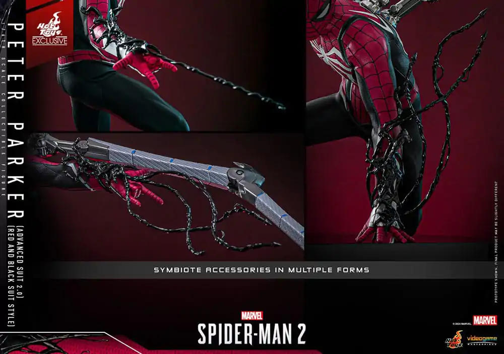 Spider-Man 2 Video Game Masterpiece akcijska figura 1/6 Peter Parker (Advanced Suit 2.0) (Red and Black Suit Style) 30 cm fotografija proizvoda