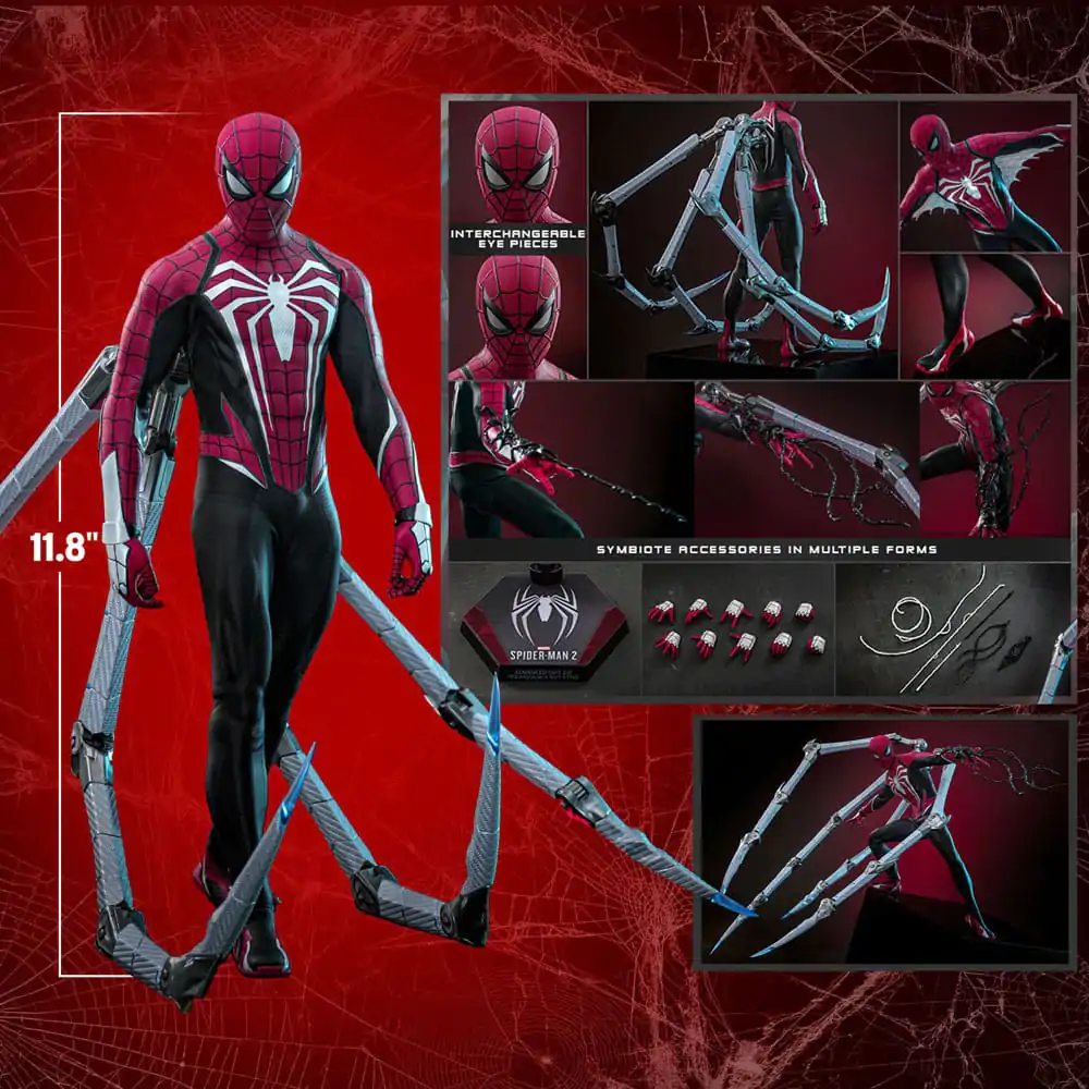 Spider-Man 2 Video Game Masterpiece akcijska figura 1/6 Peter Parker (Advanced Suit 2.0) (Red and Black Suit Style) 30 cm fotografija proizvoda